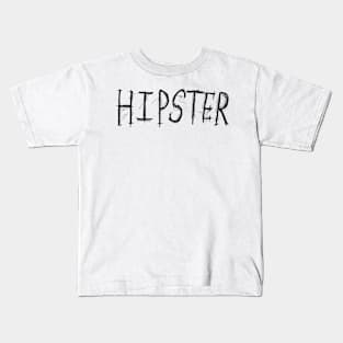 Dark and Gritty Hipster text Kids T-Shirt